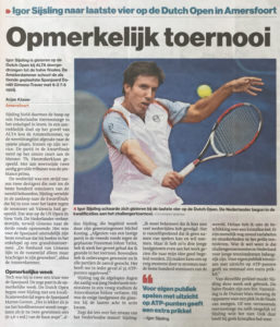 Opmerkelijk toernooi AD 20 juli 2019