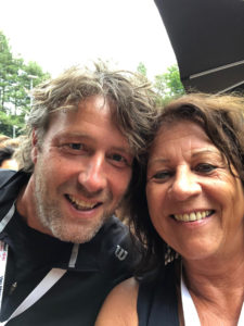 Robert Jan Luttikhuis (coach Igor Sijsling) en Ans Oude Luttikhuis (voorzitter STSA) 19 juli Van Mossel Kia Dutch Open